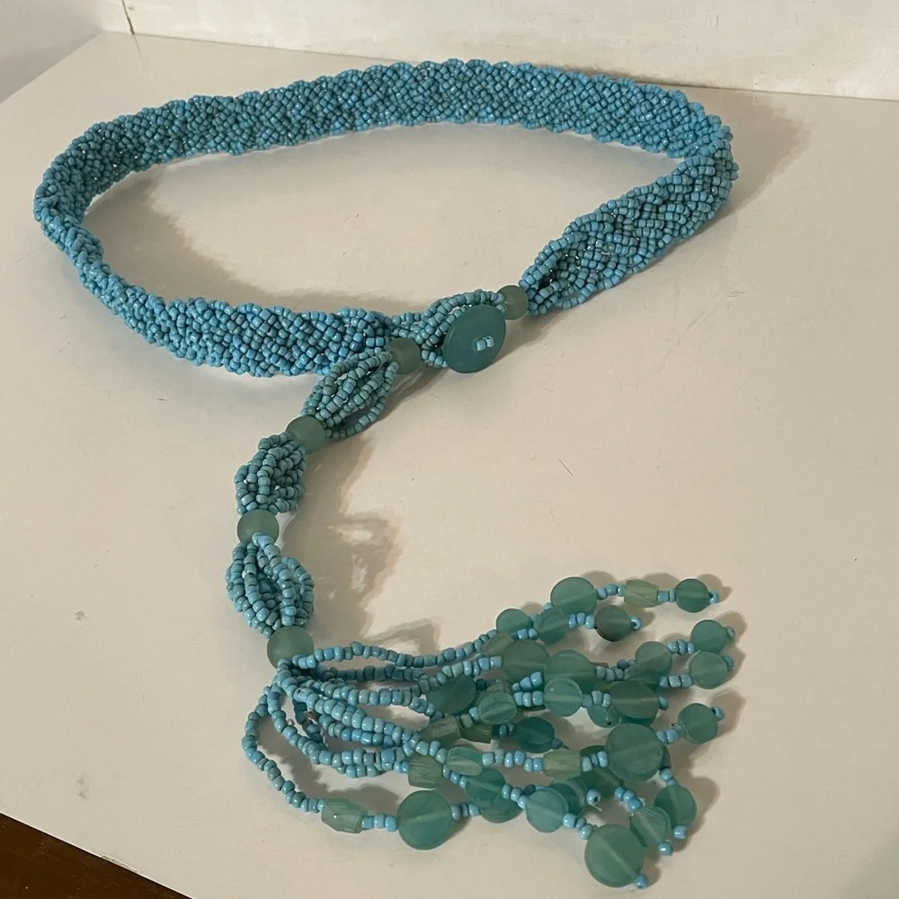 Beaded Belt in Torquoise